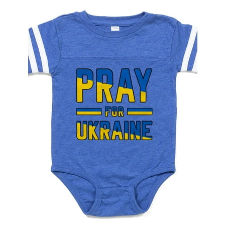 

CafePress - Pray For Ukraine - Cute Infant Baby Football Bodysuit