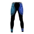 thumbnail image 2 of Raven Fightwear Men's Aztec Ranked Leggings Spats MMA BJJ Blue, 2 of 3