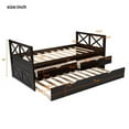 thumbnail image 4 of Churanty Solid Wood Captain's Twin Daybed with Trundle, Espresso, 4 of 15