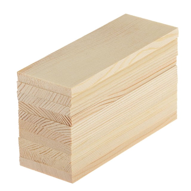 jifeng 10X Natural Wood Rectangle Board, Plank, , Woodwork, Shelf, Craft 10pcs - 10cm