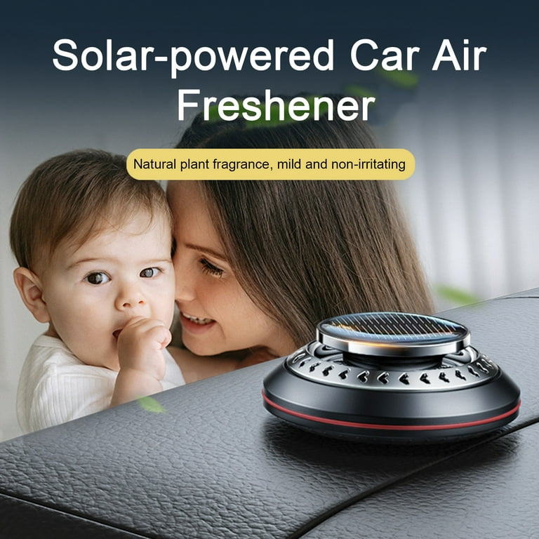 Mosey Solar Power Rotating Car Air Freshener UFO Shape Auto Aromatherapy  Flavoring Original Perfume Diffuser Fragrance Supplies Decorative Interior  