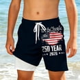 thumbnail image 2 of XAOFW Boys Swim Trunks With Compression Liner Patriotic Print Swimming Shorts For Kids Youth Swimming Shorts Beach Sports Versatile Beachwear, 2 of 4