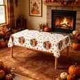 thumbnail image 6 of 2 Pcs Thanksgiving Floral Tablecloth, Fall Rectangle Disposable Plastic Table Cover for Long Table Party Home Halloween Decoration, Waterproof Autumn Table Decor, 54x108 Inches, 6 of 6