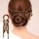 thumbnail image 1 of Fiudx Liquidación de ofertas flash Horquilla de pez pequeño universal para mujer, con forma de albóndiga, para uso diario, con forma de U, artefacto para el cabello, horquilla multifuncional con sent, 1 of 5