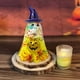 thumbnail image 5 of Adorno de Fantasma de Halloween, Sombrero de Bruja, Figura de Resina para Escena de Fiesta | Morado | 15,5 X 12 X 10 Cm | Efectos Luminosos | Uso Interior/Exterior | 1 Unidad, 5 of 6