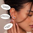 thumbnail image 4 of Beautlace 3 Pairs 925 Sterling Silver Cross Birthstone Earrings Set for Women, Flower Studs and Ear Cuffs Jewelry Set Birthday Christmas Anniversary Gift for Her, 4 of 13