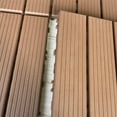 thumbnail image 2 of Miniyam 44-Pack Square 11.8"x11.8" Waterproof Deck Tiles, All-Weather, for Porch, Poolside, Brown(Small Straight line), 2 of 7