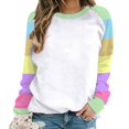 thumbnail image 2 of FAIWAD Chandail de Pâques pour Femmes Manches Longues Col Rond Tunique Hauts Graphique de Pâques chandail Blouse, 2 of 5