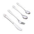 thumbnail image 1 of THORMN 4pcs/set Teaspoon Spoon Fork Knife Utensils Set Stainless Steel Baby Kids Learning Eating Habit Children Tableware, 1 of 9