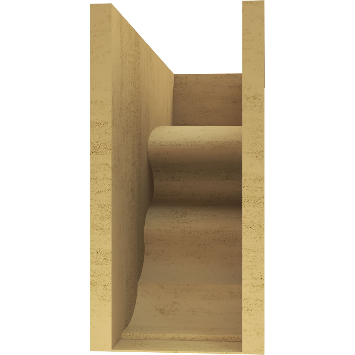 12"W x 36"D x 24"H Classic Highland Rough Cedar Woodgrain TimberThane Corbel, Primed Tan