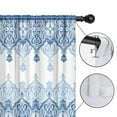 thumbnail image 4 of Blackout Kids Curtains,Blue Ethnic Floral Border Pattern Childrens Insulated Curtains Set Of 2,Bedroom Essentials,Toddler Room Decor 42x54in(106x137cm), 4 of 5