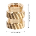 thumbnail image 4 of Minkissy 100Pcs Female Thread Knurled Nuts Copper Brass Embedment Nut For Diy Projects And Professional Use, 4 of 4