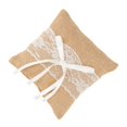 thumbnail image 1 of Cojín de encaje para anillos de boda, cojín romántico para anillos de boda, para ceremonias de bodas en la playa (15 × 15 × 4 cm), 1 of 4