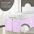thumbnail image 4 of CCNY Dorm Room Bed Skirt Pleated Pattern 100% Microfiber Lilac Full XL 40" Drop Length Dorm Bed Skirts, 4 of 6