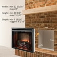 thumbnail image 4 of PuraFlame EF42B Electric Fireplace Insert, Crackling Sound, Glass Door & Mesh Screen, 1500W, Black, 23", 31.7 lbs, 4 of 7
