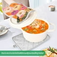 thumbnail image 3 of Yayeee Pot Holders Kitchen Heat Resistant with Pocket 7"x9.8" Cotton Oven Cooking Hot Pads, Abstract Floral, 3 of 7