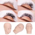 thumbnail image 1 of Cabeza de maniquí de pestañas de silicona cabeza de maniquí de extensión de pestañas pestañas de 4 capas suaves para maquillaje para práctica ANGGREK Otros, 1 of 8
