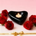 thumbnail image 2 of Leodye 1PCS Ceramic Heart-shaped Candle Holder Exquisite Design Valentine's Day Party Wedding Table Decor Romantic Gift Accessory -4.2 * 4.7 * 1.4in, 2 of 6
