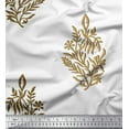 thumbnail image 1 of Soimoi Georgette Viscose Fabric Leaves & Floral Block Print Sewing Fabric Yard 42 Inch Wide, 1 of 3