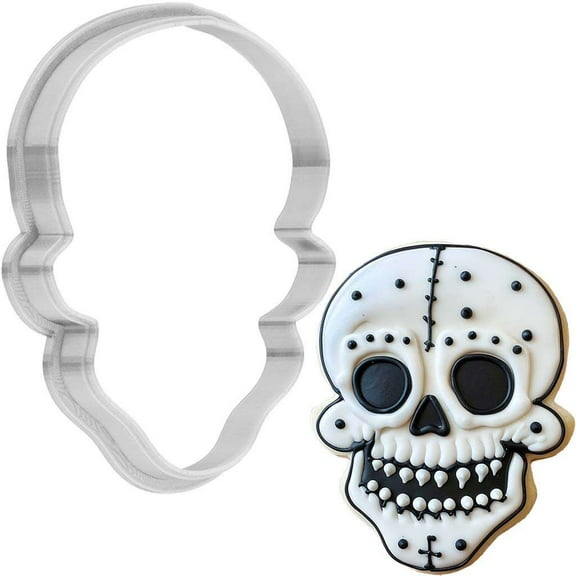 Halloween Skeleton Head Cookie Cutter 4 Inch Made in USA by WONDERTORY