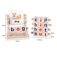 thumbnail image 4 of 1 Set Wooden Word Game Set Fun And Safe Spelling Letter Cognition Ability Kids Learning Toy For Early Education, 4 of 5