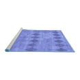 thumbnail image 2 of Ahgly Company Machine Washable Indoor Round Southwestern Blue Country Area Rugs, 3' Round, 2 of 4