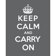 thumbnail image 2 of The British Ministry of Information 12x14 White Modern Wood Framed Museum Art Print Titled - Keep Calm and Carry On - Gray, 2 of 4
