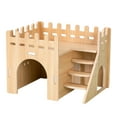 thumbnail image 5 of Mightlink Hamster Villa Double Layer Harmless Pet Toy Solid Wood Dwarf Hamsters Climbing Play Hut Chews Toy for Home, 5 of 7