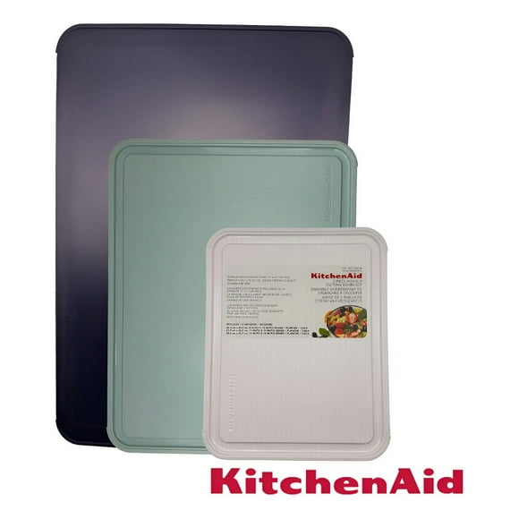 Set De 3 Tablas Prapicar Kitchenaid Antideslizante Color Azul Oscuro Lisa