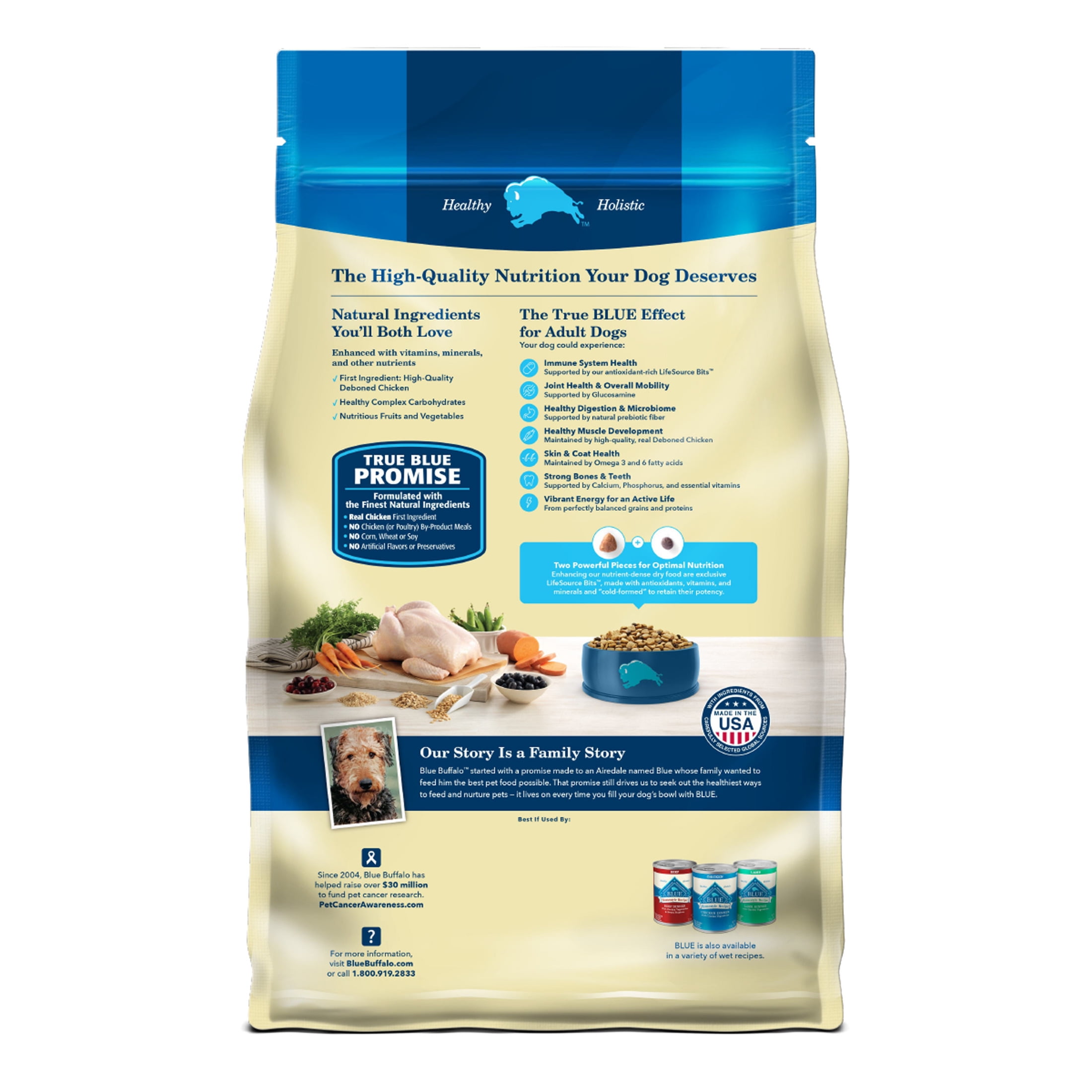 Blue Buffalo Life Protection Formula Adult Dry Dog Food, Chicken & Brown Rice, 30 lbs.