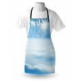 thumbnail image 3 of Winter Apron Psychedelic Winter Background with Snow Drifts and Cold Pine Branch Image, Unisex Kitchen Bib Apron with Adjustable Neck for Cooking Baking Gardening, White, by Ambesonne, 3 of 3