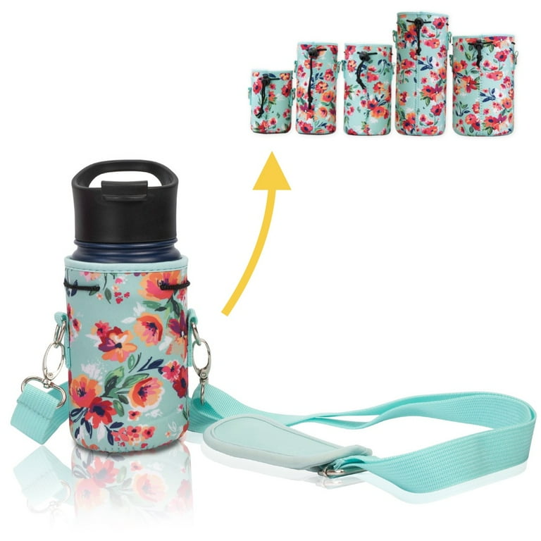 Made Easy Kit Neoprene Water Bottle Carrier Holder, Insulator w/ Adjustable Shoulder Strap, Size: Small (12oz), Other