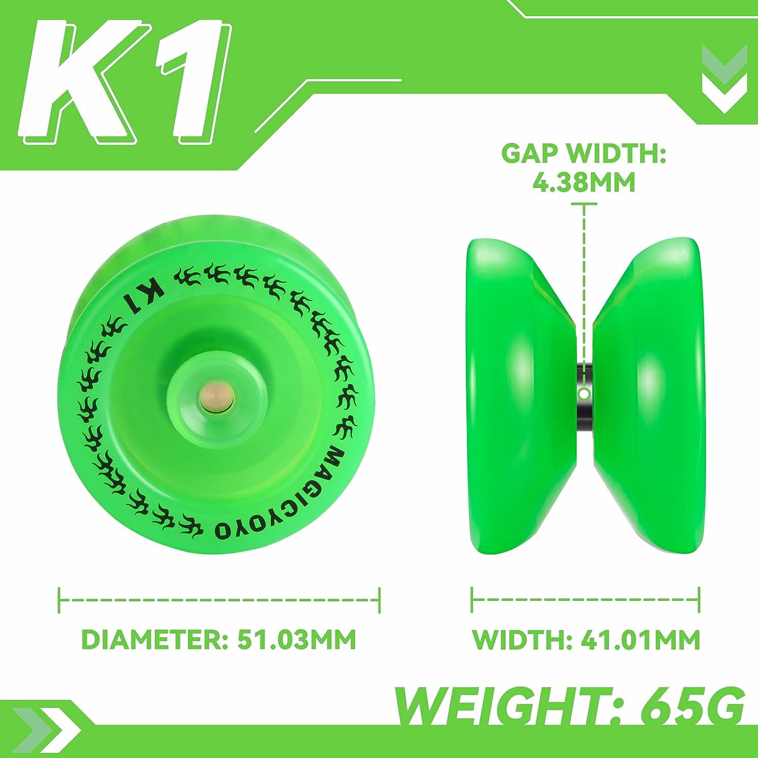 Magicyoyo, Responsive YoYo, K1, Glow in The Dark Green - Walmart.com