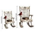 Parrot Rocking Resin Cardinal Memorial Rocking Chair 15/20cm Red Bird with Mini Book 1 ...