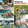 thumbnail image 4 of Coastal Sea Turtle Outdoor Rug for Patio/Deck/Porch, Non-Slip Large Area Rug 5 x 7 Ft, Nautical Beach Starfish Coral Teal Indoor Outdoor Rugs Washable Area Rugs, Reversible Camping Rug Carpet Runner, 4 of 8