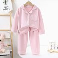 thumbnail image 2 of Kaprioy Girls Pajamas Girls Pajamas Set Long Sleeve Button-Down Sleepwear Nightwear Soft Pjs Set Loungewear, 2 of 4