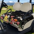 thumbnail image 2 of COEQINE Quilted Seat Cover for Golf Carts, Includes Carry Handle for Bag-Style Folding, Universal Fit Most 2-Seaters, 4 Storage Pockets, Ideal Gift for Golfers, Mushroom Daisy Dragonfly, 2 of 8