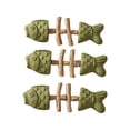 thumbnail image 2 of Kitten Dental Chew Toys for Teeth Grinding, Natural Silvervine Sticks Matatabi Mint Catnip Toy Fish Bone Shape, Interactive Boredom Relief Toy for House Cats, Multi 3pc, 2 of 6