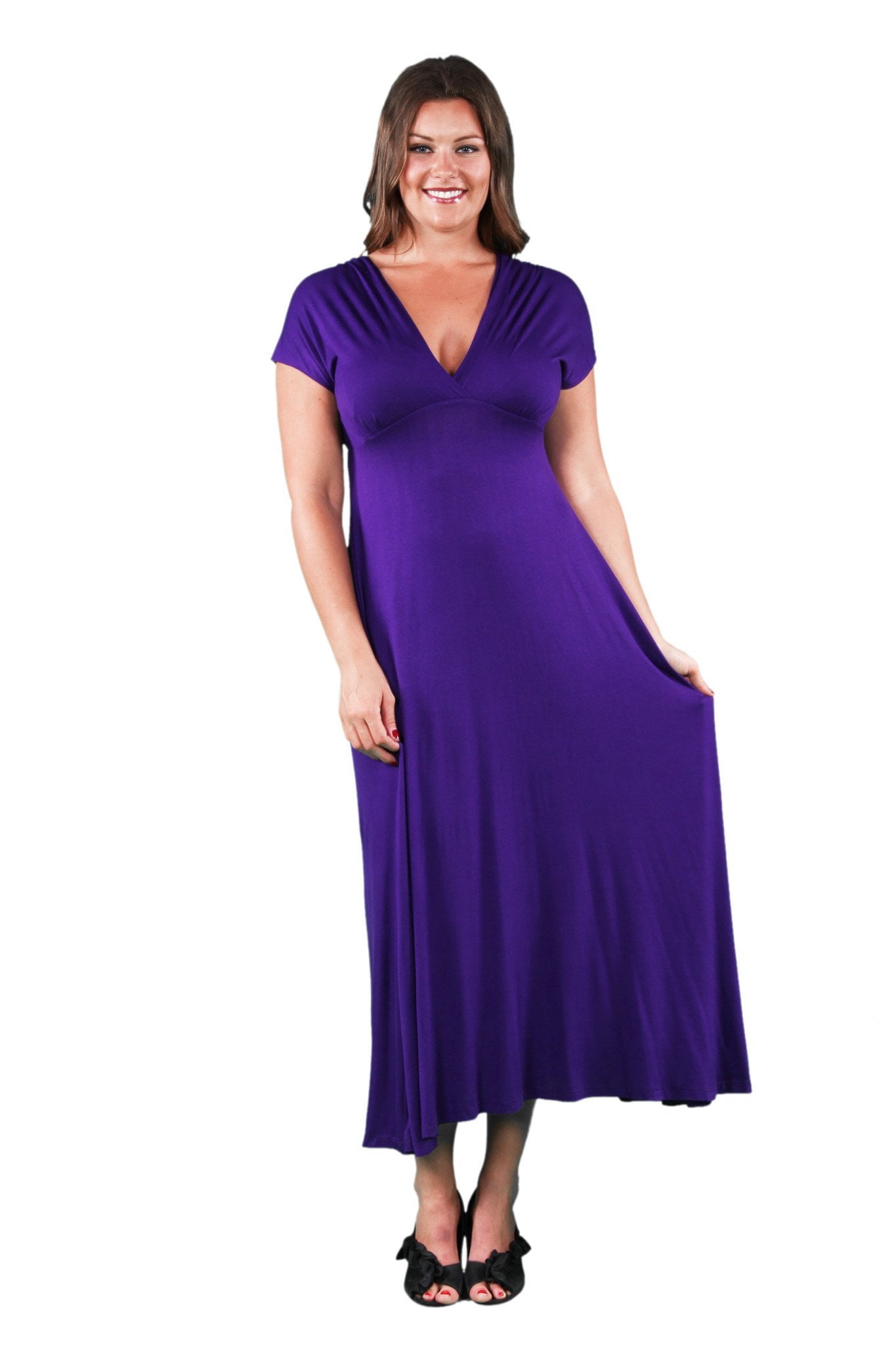 Women's Plus Faux Wrap Maxi Dress