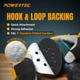 thumbnail image 5 of POWERTEC 75PK 5 Inch 8 Hole Hook and Loop Sanding Discs, 40/60/320, Assorted Grits Sandpaper for Random Orbital Sanders, 45050X, 5 of 9