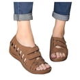 thumbnail image 4 of Sandals On Clearance, Summer Sandals Women's Ladies Comfortable Ankle Hollow Round Toe Sandals Soft Sole Shoes Womens Sandals, 4 of 4