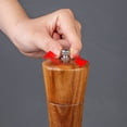 thumbnail image 4 of Juego de molinillo de sal y pimienta de madera: molinillos de madera de primera calidad con mecanismo de molienda de cerámica ajustable, 4 of 5