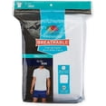 thumbnail image 2 of Fruit of the Loom Men's 2pk Breathable Cotton Micro-mesh Crew, White, X-Large, 2 of 2