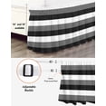 thumbnail image 3 of Grey Black White Striped Wrap Around Bed Skirts for Queen Bed 16" Drop, Bed Skirt with Adjustable Elastic Belt Dust Ruffle Bed Valance for Bedroom Hotel Luxury Farmhouse Stripes Bed Frame Cover, 3 of 7