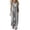 *Gray, variant on VBVC Women's Ruffle Trim Wide Leg Overalls , Summer Casual Loose Linen Jumpsuit For Women , Ladies' Sleeveless Pinafore Romper with Pockets, Beige , S-2XL