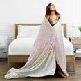 thumbnail image 5 of Kll Fleece Blanket Plush Throw Blanket Glitter Light Pearl,Soft Fuzzy Cozy Flannel Blanket For Couch Sofa Bed.(60"X50"), 5 of 9