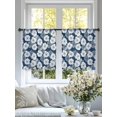 thumbnail image 4 of Blue Flower Sheer Curtains 2 Panels Set Retro Country Farmhouse Blue Floral Sheer Window Curtains Light Filtering Rod Pocket Voile Drapes for Bedroom Living Room 52"x54", 4 of 9
