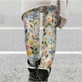 thumbnail image 2 of Hueook Flare Leggings for Women Women's Fashion Imitation Knitting Stereoscopic Flower Print Leggings with Yoga Sport Elastic Pants Multicolor 3X, 2 of 6