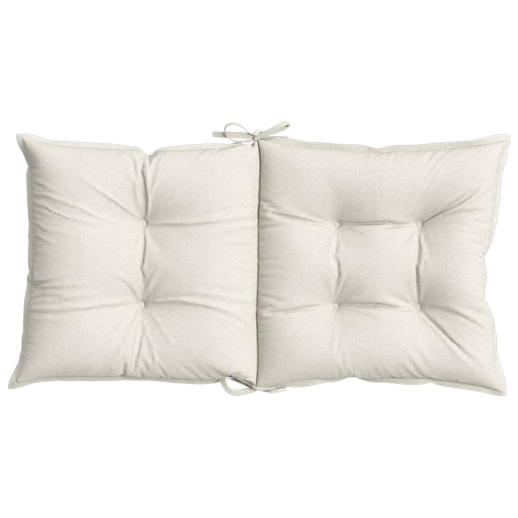 vidaXL Lowback Chair Cushion Set of 6 Melange cream 100% polyester