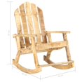 thumbnail image 4 of vidaXL Garden Rocking Chair Solid Mango Wood, 4 of 5